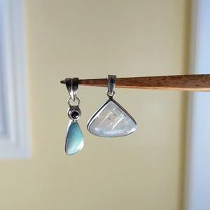 Two gemstone pendants
